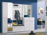 Myra White Mirrored Narrow Wardrobe: High Gloss, Space-Saving, and Modern Design - UK Luxury Furniture