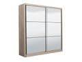Nevada Artisan Oak Effect Full Mirrored Sliding Door Wardrobe - Spacious Storage Solution - UK Luxury Furniture