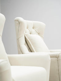 Antalya Luxury Light Cream Velvet Sofa Set with Gold Detailing - Elegant Chesterfield Design - UK Luxury Furniture