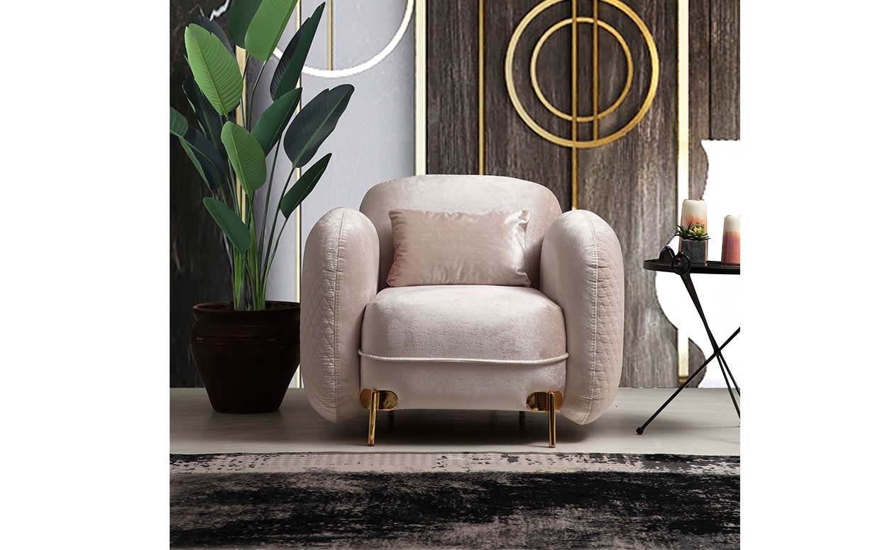Luxury California Modern Sofa Sets - Cream & Black Velvet Upholstery with Gold Accents - UK Luxury Furniture