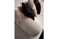 Luxury California Modern Sofa Sets - Cream & Black Velvet Upholstery with Gold Accents - UK Luxury Furniture