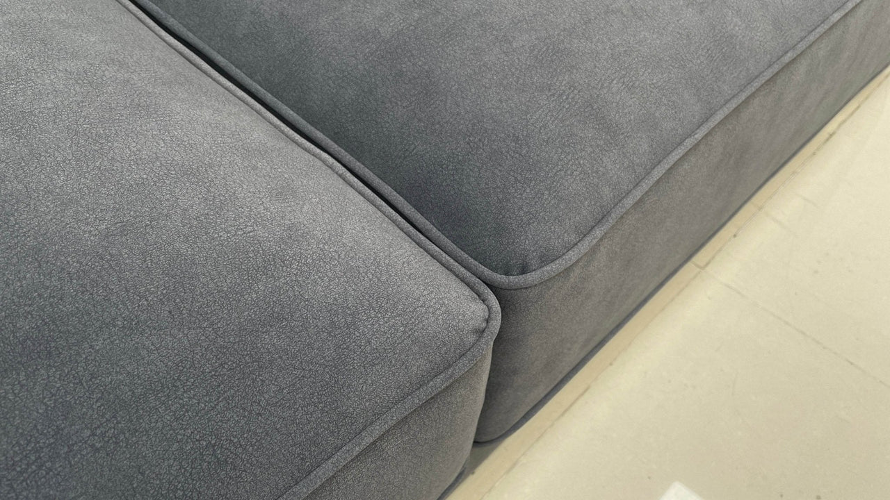 Dallas Luxury Modern Sofas in Plush Dark Grey Velvet with Elegant Gold Accents - UK Luxury Furniture