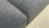 Dallas Luxury Modern Sofas in Plush Dark Grey Velvet with Elegant Gold Accents - UK Luxury Furniture