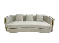 Ibiza Modern Velvet Sofa Set - Cream or Navy Blue, Curved Design, Luxurious Comfort - UK Luxury Furniture