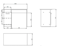 Reygo Matt White Computer Desk with 1 Door - Modern Office Furniture - UK Luxury Furniture