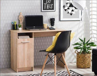 Reygo Sonoma Oak Computer Desk: Compact Home Office Solution with Integrated Storage - UK Luxury Furniture
