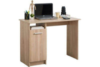 Reygo Sonoma Oak Computer Desk: Compact Home Office Solution with Integrated Storage - UK Luxury Furniture