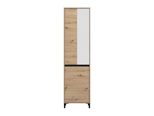 Rosmara Artisan Oak Effect Slim Narrow Hallway Wardrobe with Pull-Out Rail - UK Luxury Furniture