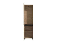 Rosmara Artisan Oak Effect Slim Narrow Hallway Wardrobe with Pull-Out Rail - UK Luxury Furniture