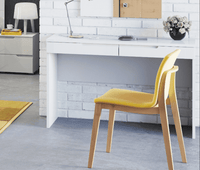 Santino Modern White Gloss Dressing Table with 2 Drawers and Storage - UK Luxury Furniture