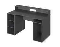 Sega Dark Grey Gaming Desk with Hutch: Ergonomic, Stylish, and Functional - UK Luxury Furniture