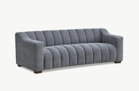 Aluxo Astoria 3-Seater Sofa in Luxurious Iron Boucle Fabric with Deep Channel Stitching - UK Luxury Furniture