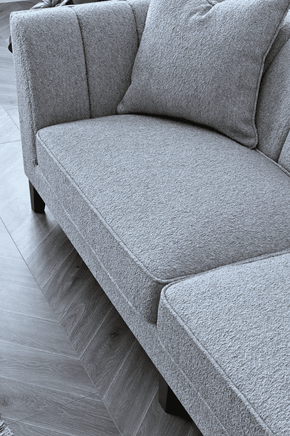 Aluxo Cooper 3-Seater Sofa in Luxurious Dolphin Boucle - Mid-Century Modern Elegance - UK Luxury Furniture