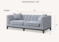 Aluxo Cooper 3-Seater Sofa in Luxurious Dolphin Boucle - Mid-Century Modern Elegance - UK Luxury Furniture