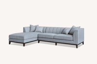 Aluxo Cooper Left Hand Corner Sofa - Premium Dolphin Boucle Fabric, Mid-Century Modern Design - UK Luxury Furniture