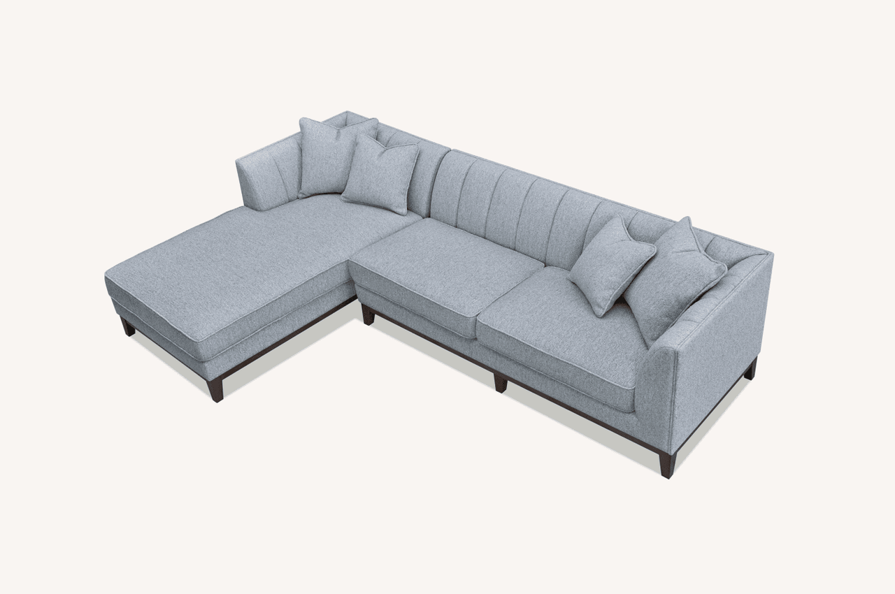 Aluxo Cooper Left Hand Corner Sofa - Premium Dolphin Boucle Fabric, Mid-Century Modern Design - UK Luxury Furniture