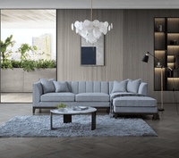 Aluxo Cooper Right Hand Corner Sofa In Dolphin Boucle - Mid Century Modern Comfort & Style - UK Luxury Furniture