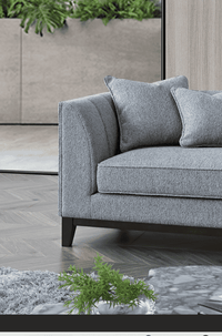 Aluxo Cooper Right Hand Corner Sofa In Dolphin Boucle - Mid Century Modern Comfort & Style - UK Luxury Furniture