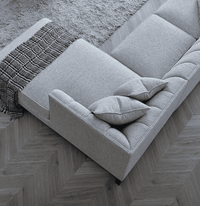 Aluxo Cooper Right Hand Corner Sofa In Dolphin Boucle - Mid Century Modern Comfort & Style - UK Luxury Furniture