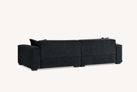 Aluxo Dakota Chaise Sofa - Midnight Boucle, Duck Feather Padding & Minimalist Design - UK Luxury Furniture