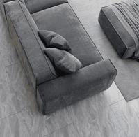 Aluxo Dakota Charcoal Boucle Sofa with Duck Feather Padding - Modern Luxury Comfort - UK Luxury Furniture