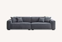 Aluxo Dakota Charcoal Boucle Sofa with Duck Feather Padding - Modern Luxury Comfort - UK Luxury Furniture