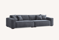 Aluxo Dakota Charcoal Boucle Sofa with Duck Feather Padding - Modern Luxury Comfort - UK Luxury Furniture