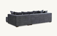 Aluxo Gramercy Luxury Sofa in Steel Velvet - Elegant Design, Plush Comfort & Durable Quality - UK Luxury Furniture