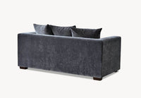 Aluxo Gramercy Luxury Sofa in Steel Velvet - Elegant Design, Plush Comfort & Durable Quality - UK Luxury Furniture