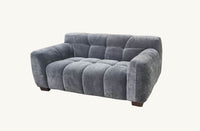 Harlem Steel Velvet Sofa Range - Luxurious Deep Channel Stitching & Soft Textured Boucle Fabric - UK Luxury Furniture
