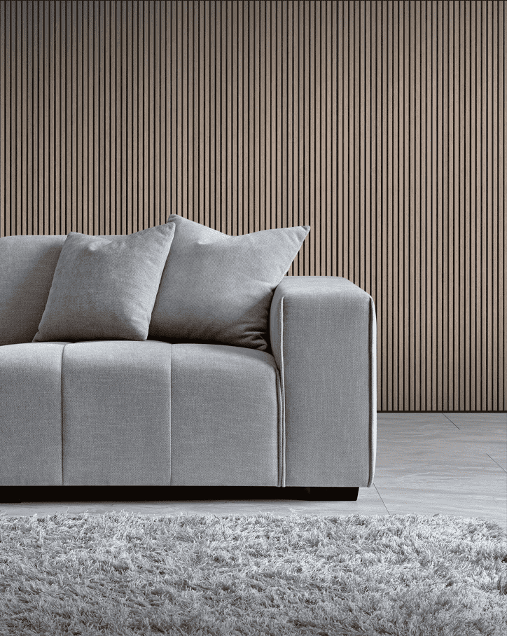 Aluxo Leonard Left Hand Corner Sofa in Cloudy Grey Boucle - Modular Design & Plush Comfort - UK Luxury Furniture