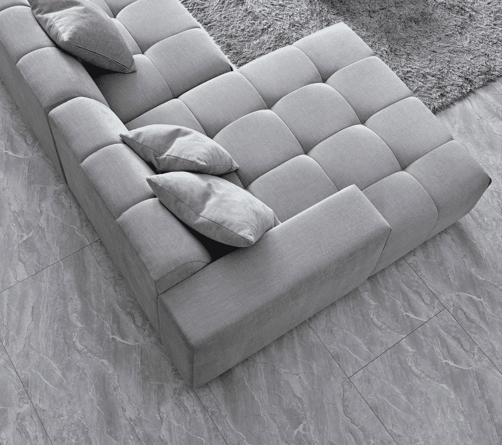Aluxo Leonard Left Hand Corner Sofa in Cloudy Grey Boucle - Modular Design & Plush Comfort - UK Luxury Furniture