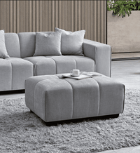 Aluxo Leonard Left Hand Corner Sofa in Cloudy Grey Boucle - Modular Design & Plush Comfort - UK Luxury Furniture