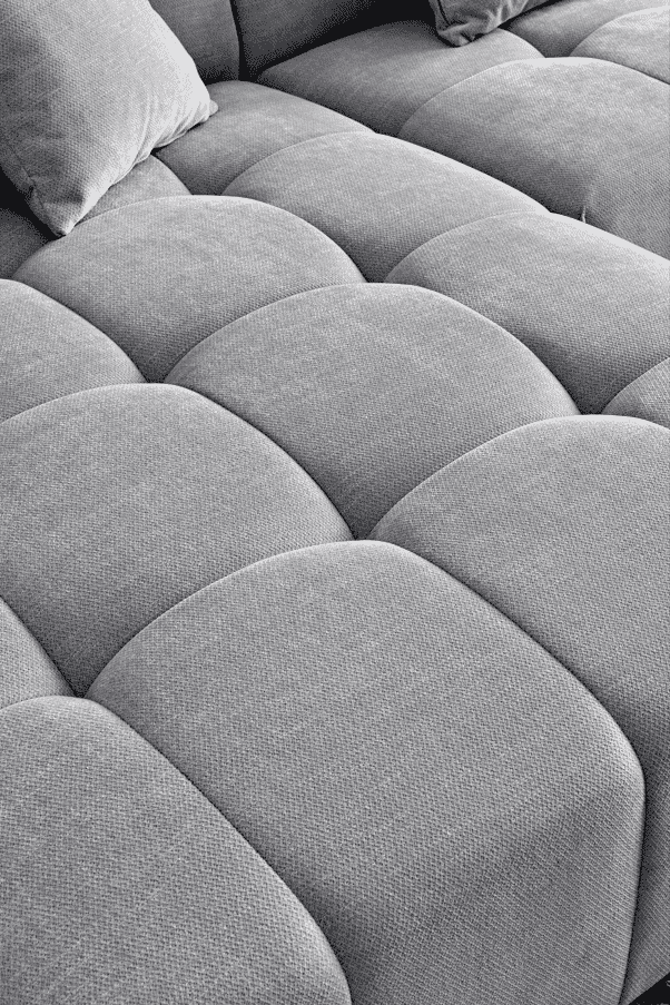 Aluxo Leonard Left Hand Corner Sofa in Cloudy Grey Boucle - Modular Design & Plush Comfort - UK Luxury Furniture