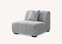 Aluxo Leonard Left Hand Corner Sofa in Cloudy Grey Boucle - Modular Design & Plush Comfort - UK Luxury Furniture