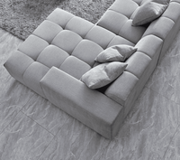 Leonard Right Hand Corner Sofa in Cloudy Grey Boucle with Modular Sections & Plush Cushions - UK Luxury Furniture