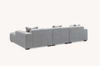 Leonard Right Hand Corner Sofa in Cloudy Grey Boucle with Modular Sections & Plush Cushions - UK Luxury Furniture