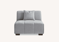 Leonard Right Hand Corner Sofa in Cloudy Grey Boucle with Modular Sections & Plush Cushions - UK Luxury Furniture