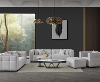 Aluxo Murray 3-Seater Sofa in Luxurious Putty Boucle Fabric with Chesterfield Design - UK Luxury Furniture
