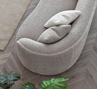 Luxurious Nolita Boucle Teddy 3-Seater Sofa & Accent Chair - Organic Curved Design in Neutral Colours - UK Luxury Furniture