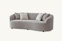 Luxurious Nolita Boucle Teddy 3-Seater Sofa & Accent Chair - Organic Curved Design in Neutral Colours - UK Luxury Furniture