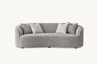 Luxurious Nolita Boucle Teddy 3-Seater Sofa & Accent Chair - Organic Curved Design in Neutral Colours - UK Luxury Furniture