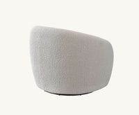Luxurious Nolita Boucle Teddy 3-Seater Sofa & Accent Chair - Organic Curved Design in Neutral Colours - UK Luxury Furniture