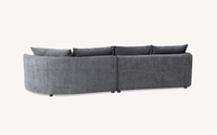 Luxurious Aluxo Rubin Corner Chaise Sofa in Charcoal Boucle for Modern Interiors - UK Luxury Furniture