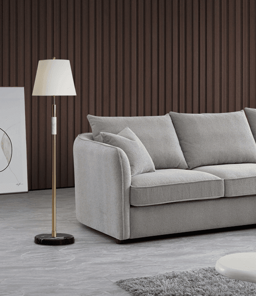 Aluxo Rubin Curved Corner Chaise Sofa in Pebble Boucle - Luxe Comfort Design for Modern Interiors - UK Luxury Furniture