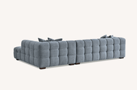 Aluxo Tribeca Corner Sofa - Premium Iron Boucle with Channel Stitching - UK Luxury Furniture