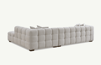 Aluxo Tribeca Right Hand Corner Sofa in Oatmeal Boucle Fabric - Luxurious Comfort & Style - UK Luxury Furniture
