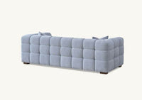 Aluxo Tribeca 3-Seater Sofa in Luxurious Pearl Boucle Fabric with Deep Channel Stitching - UK Luxury Furniture
