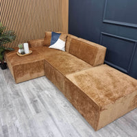 Atlanta Modular Corner Sofa - Customisable 3-Section Design in Premium Chenille Fabric - UK Luxury Furniture