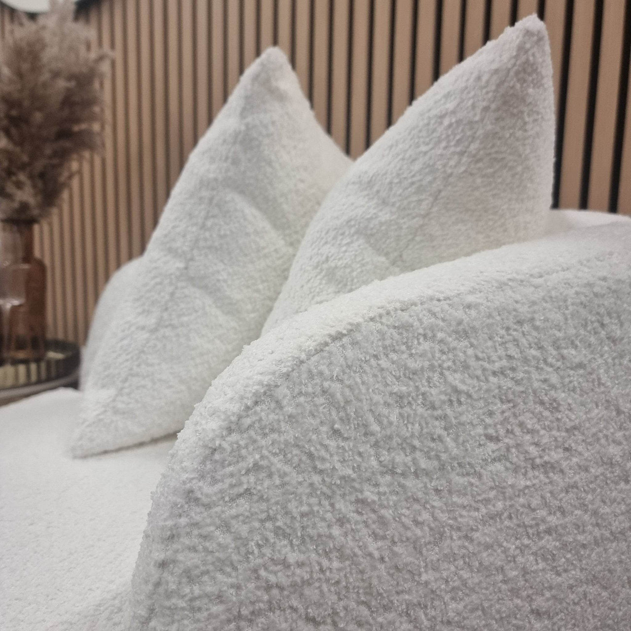 Luxurious Cuddle Accent Chair in Soft Boucle Fabric with Unique Organic Curves - UK Luxury Furniture